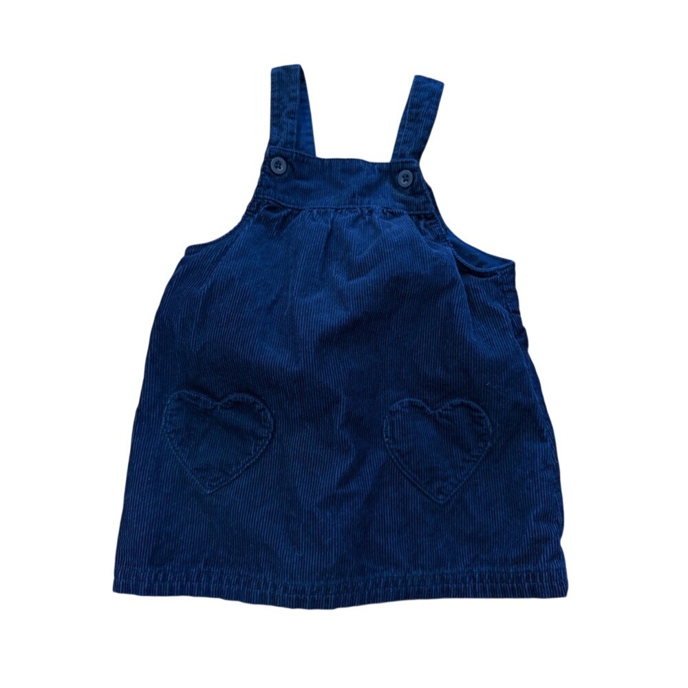 Carter's Girl's Navy Blue Corduroy Jumper w/ Heart Pockets‎ - 12 months